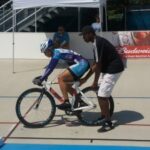David Helps his Wife Prepare for a Race