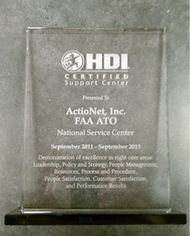 HDI Certified Support Center Certified since 2011