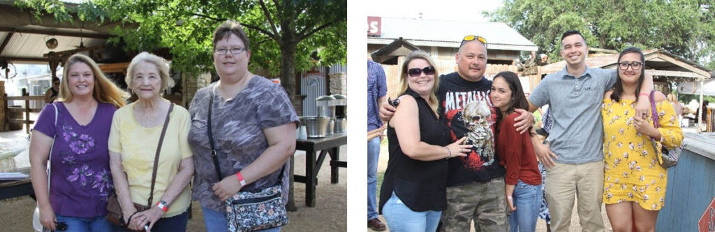 ActioNeter Diana K (left picture), Rod C, and Joseph A (right picture) with their families