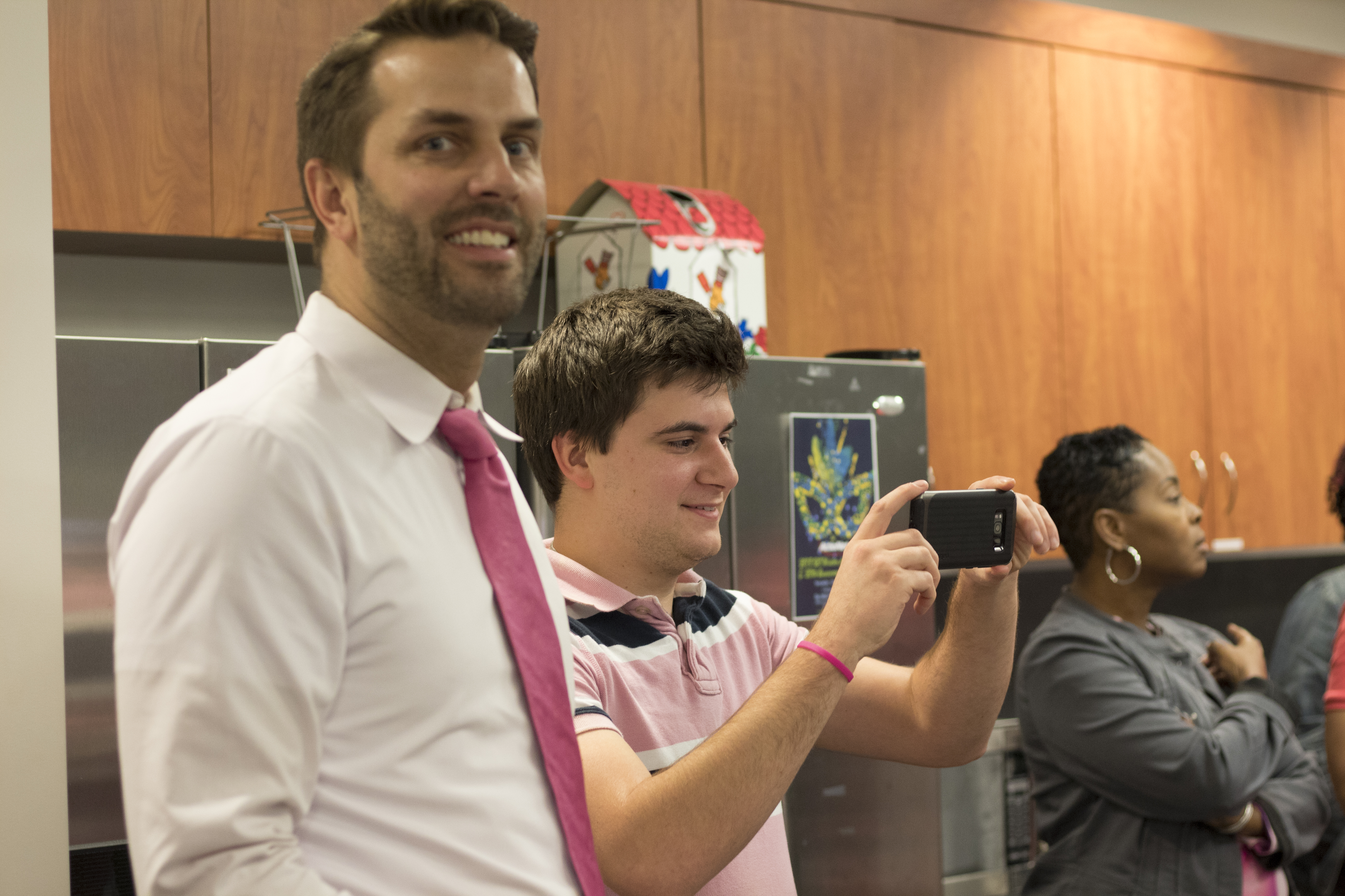 ActioNeters wore pink to the monthly birthday event in honor of Breast Cancer Awareness Month