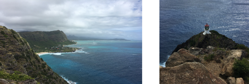 ActioNeters take photos of Hawaii's Overlook of Makapu'u Lookout and Lighthouse