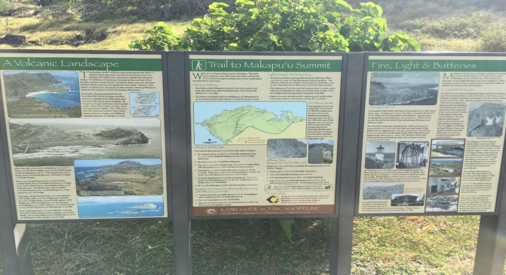 Trailhead for the Makapu'u Lighthouse Trail in Hawaii