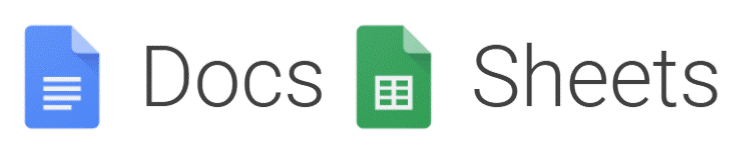 Google Docs and Sheets