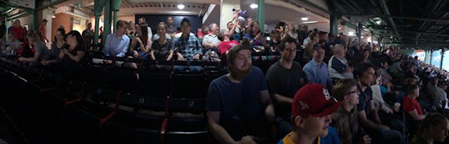 Panoramic Photo of ActioNeters in the Baseball Stadium