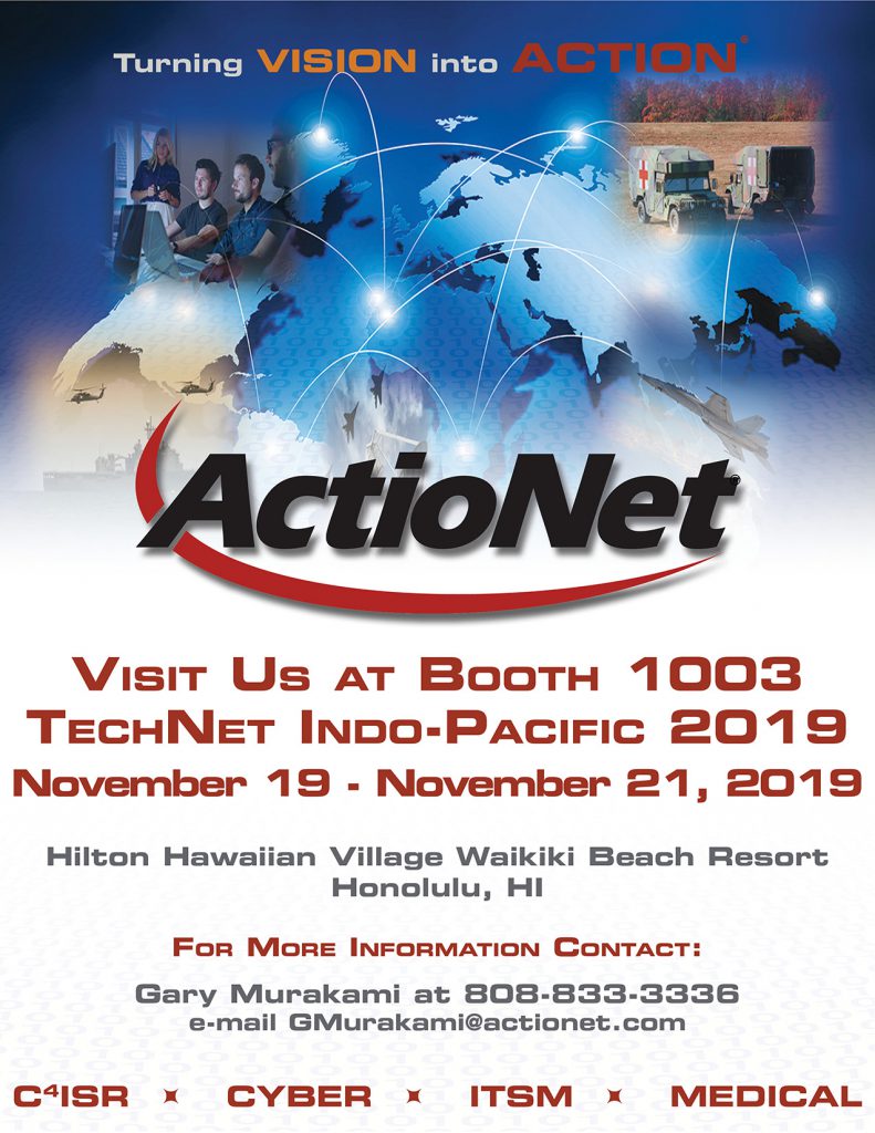 ActioNet Flyer for TechNet Indo-Pacific 2019