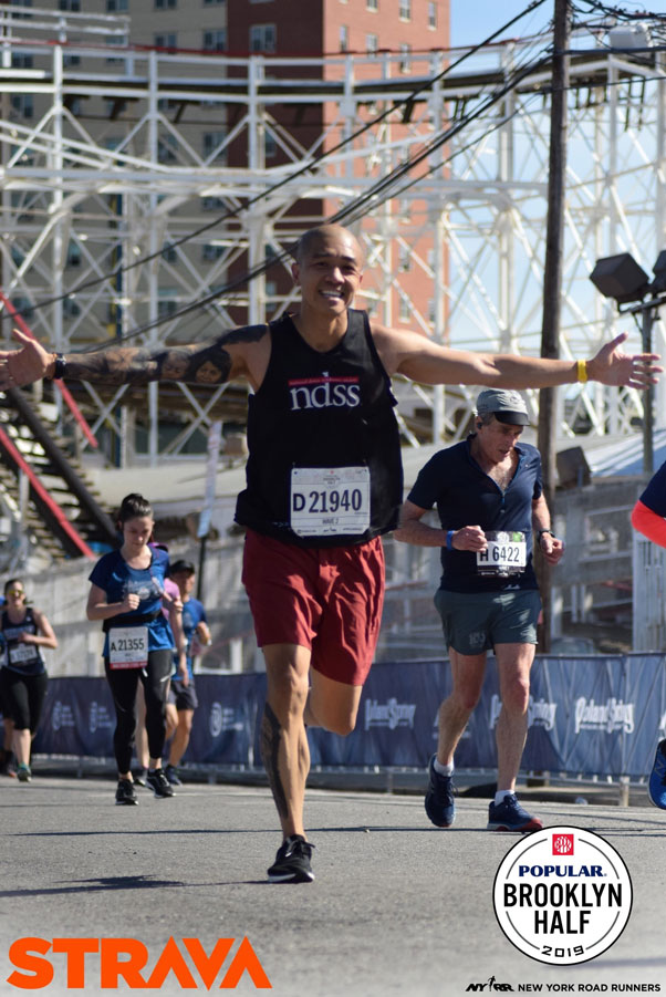 Bobby T Finishing a Race for NDSS