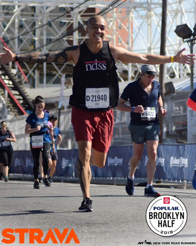 Bobby T Finishing a Race for NDSS