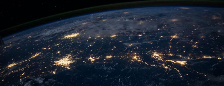 Network of lights across the globe