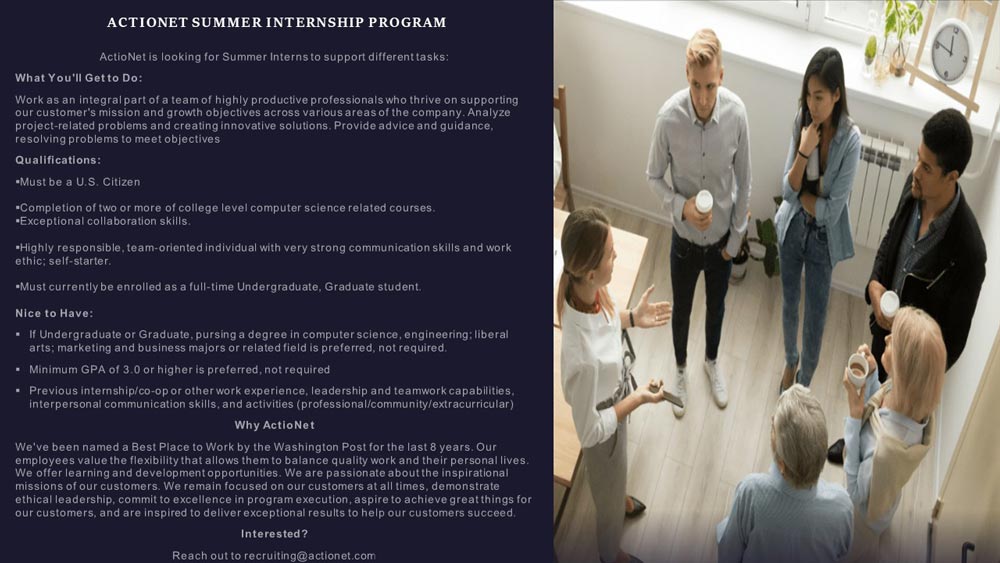 Summer Internship Flyer