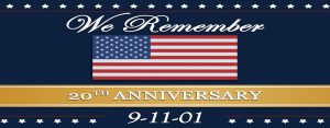 Image of USA flag with text We Remember